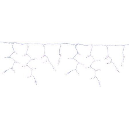 Celebrations Celebrations Platinum LED T5 Pure White 100 ct Icicle Christmas Lights 9.5 ft. ICT5PWSA